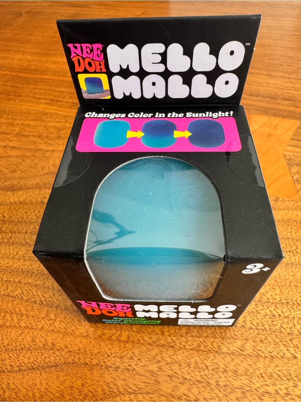 Rare NeeDoh Mello Mallo Blue Color Changing Squishy NIB Viral Fidget